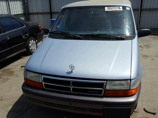 2B4GK4538MR161305 - 1991 DODGE CARAVAN SE BLUE photo 9