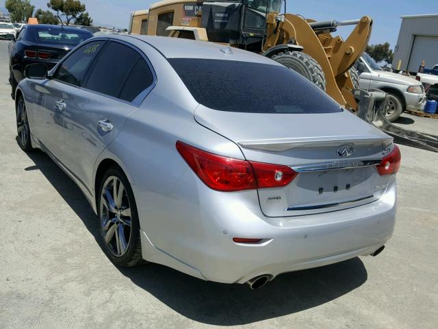 JN1AV7AR1FM850008 - 2015 INFINITI Q50 HYBRID SILVER photo 3