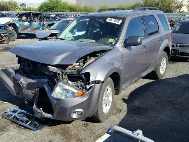 1FMCU49H38KC38907 - 2008 FORD ESCAPE HEV GRAY photo 2