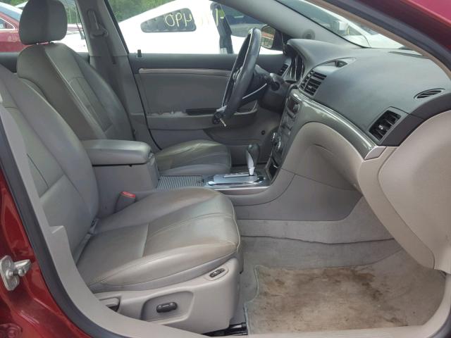 1G8ZV57BX9F243039 - 2009 SATURN AURA XR RED photo 5