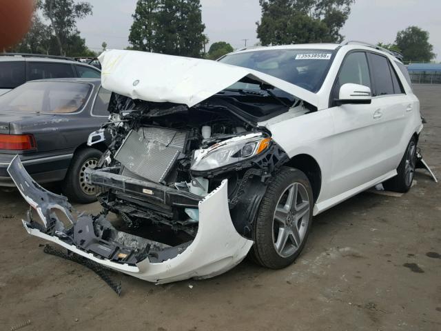 4JGDA5GB4HA927846 - 2017 MERCEDES-BENZ GLE 400 4M WHITE photo 2