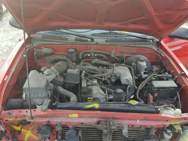 5TENL42N12Z880514 - 2002 TOYOTA TACOMA RED photo 7