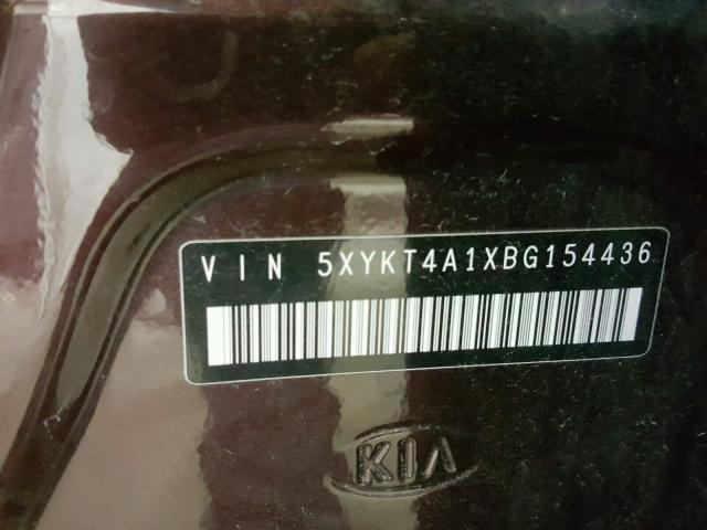 5XYKT4A1XBG154436 - 2011 KIA SORENTO BA BURGUNDY photo 10