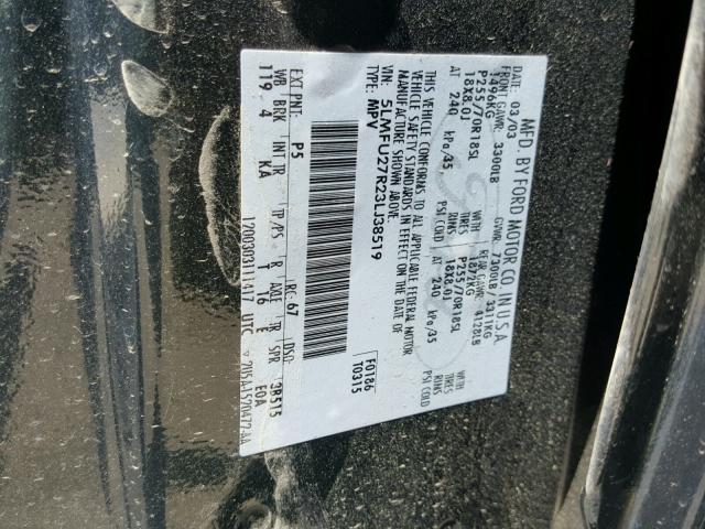 5LMFU27R23LJ38519 - 2003 LINCOLN NAVIGATOR GREEN photo 10