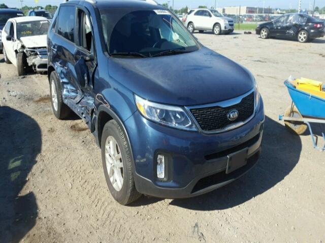 5XYKT3A6XEG546603 - 2014 KIA SORENTO LX BLUE photo 1