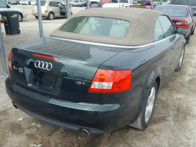 WAUAC48H05K015006 - 2005 AUDI A4 1.8 CAB GREEN photo 4