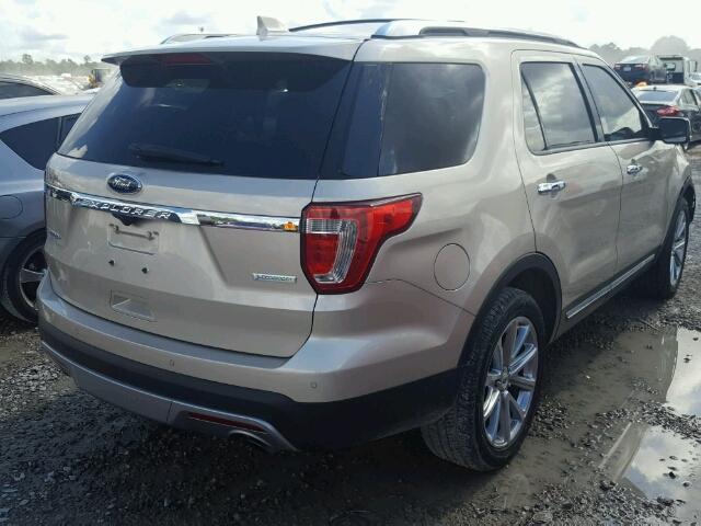 1FM5K7FH6HGA80702 - 2017 FORD EXPLORER L 金色 照片 4