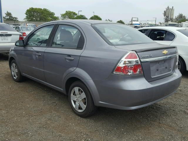 KL1TD5DE7AB105913 - 2010 CHEVROLET AVEO LS GRAY photo 3