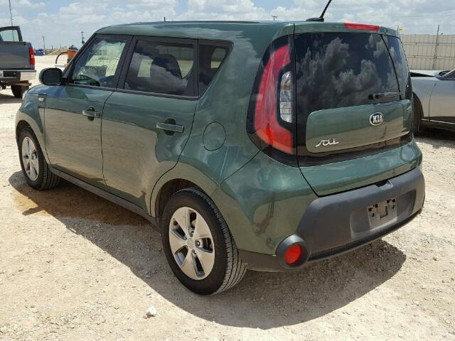 KNDJN2A25E7048674 - 2014 KIA SOUL GREEN photo 3