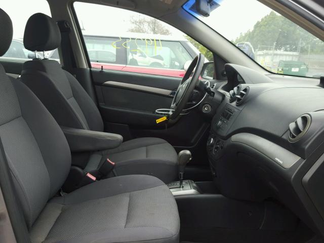 KL1TD56607B121661 - 2007 CHEVROLET AVEO BASE Сұр фото 5