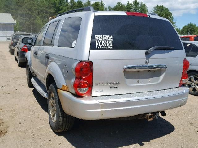 1D8HB58N85F586589 - 2005 DODGE DURANGO LI SILVER photo 3