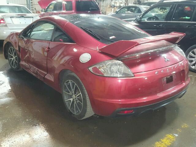 4A31K5DF2BE003785 - 2011 MITSUBISHI ECLIPSE RED photo 3