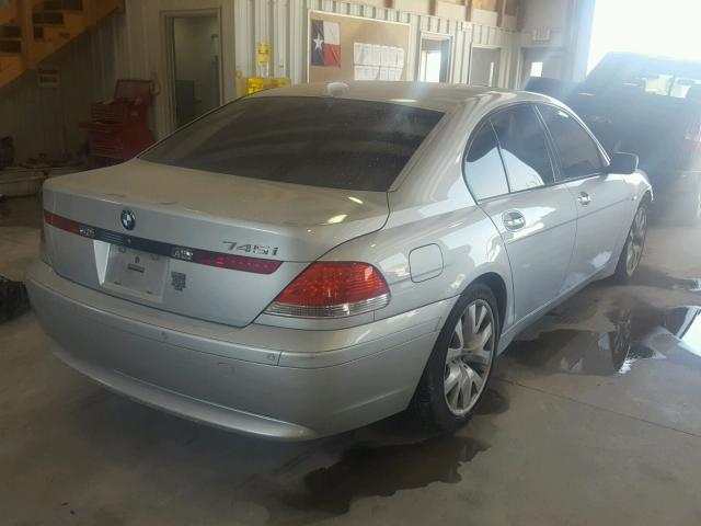 WBAGL63595DP76589 - 2005 BMW 745 I GRAY photo 4