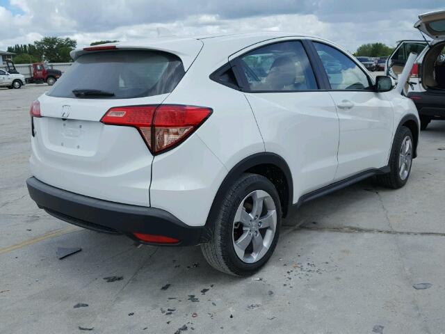 3CZRU5H39HM716986 - 2017 HONDA HR-V WHITE photo 4