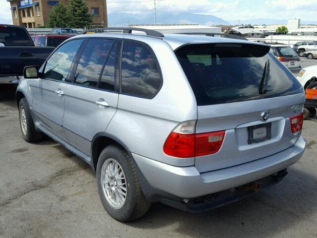 5UXFB33563LH47636 - 2003 BMW X5 4.4I SILVER photo 3