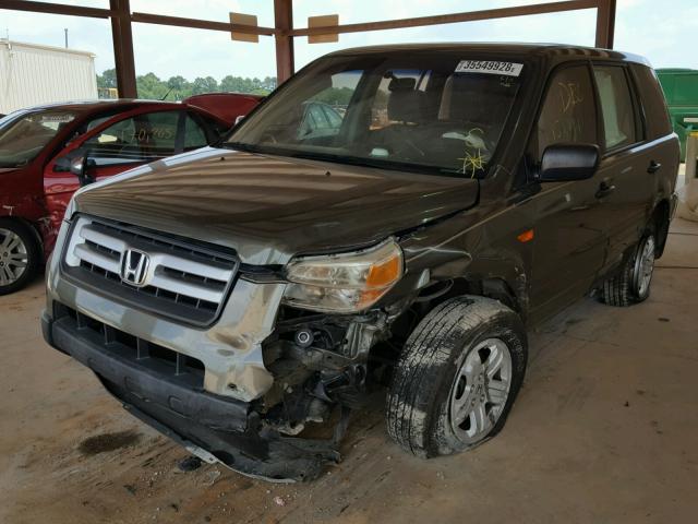 5FNYF281X6B040350 - 2006 HONDA PILOT LX GREEN photo 2