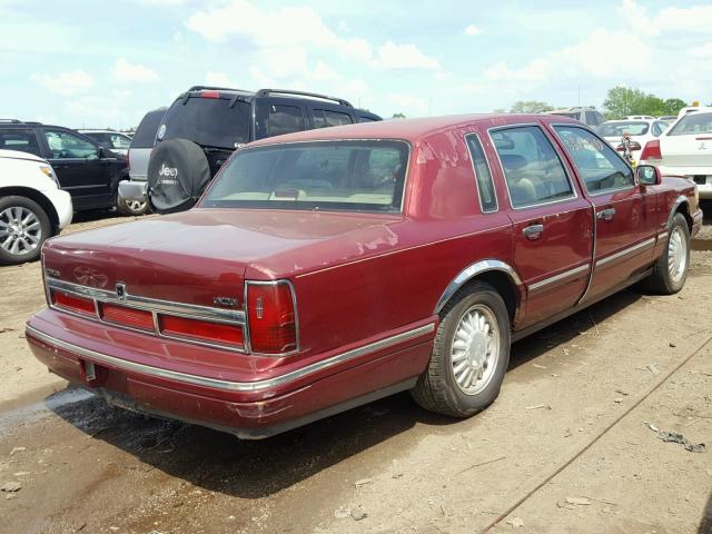 1LNLM82W5VY723168 - 1997 LINCOLN TOWN CAR S BURGUNDY photo 4