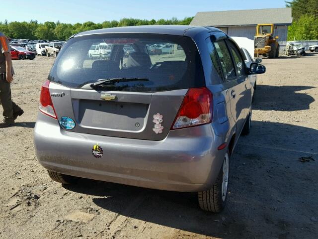 KL1TD66637B759991 - 2007 CHEVROLET AVEO BASE GRAY photo 4