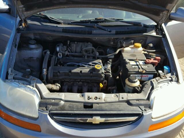 KL1TD66637B759991 - 2007 CHEVROLET AVEO BASE Сұр фото 7