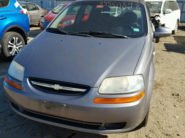 KL1TD66637B759991 - 2007 CHEVROLET AVEO BASE Сұр фото 9