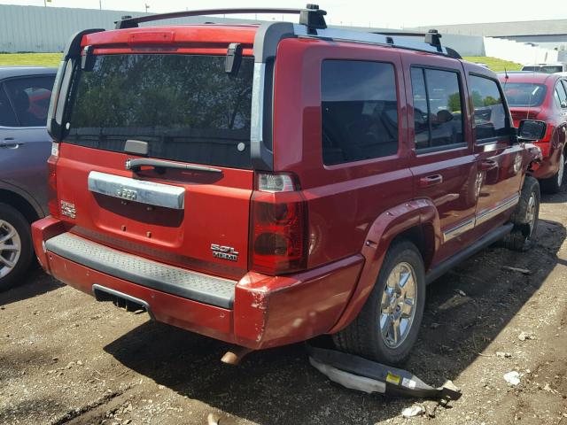 1J8HG58286C144915 - 2006 JEEP COMMANDER RED photo 4