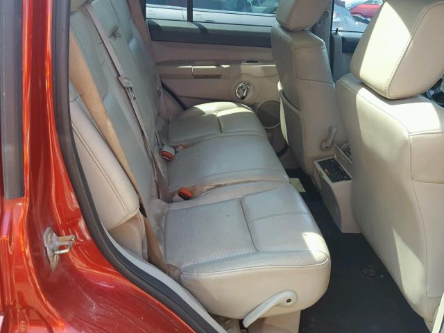 1J8HG58286C144915 - 2006 JEEP COMMANDER RED photo 6