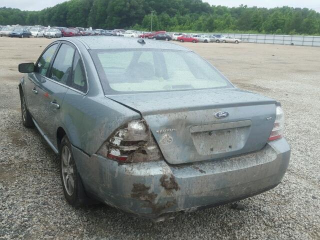 1FAHP24W68G114540 - 2008 FORD TAURUS SEL GREEN photo 3