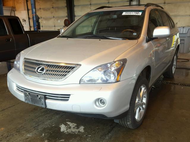 JTJHW31U482050997 - 2008 LEXUS RX 400H SILVER photo 2