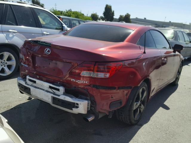 JTHFF2C20A2511696 - 2010 LEXUS IS 250 RED photo 4