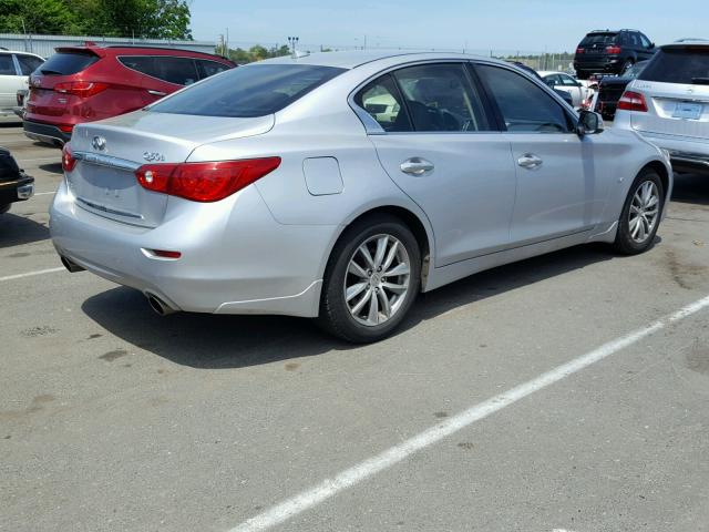 JN1BV7AR2FM392676 - 2015 INFINITI Q50 BASE SILVER photo 4