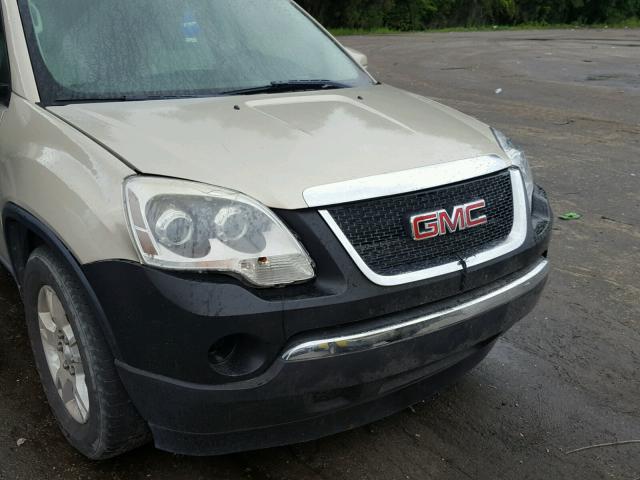 1GKER23D19J210446 - 2009 GMC ACADIA SLT კრემისფერი ფოტო 9