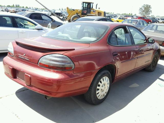 1G2WK52J61F207339 - 2001 PONTIAC GRAND PRIX BURGUNDY photo 4
