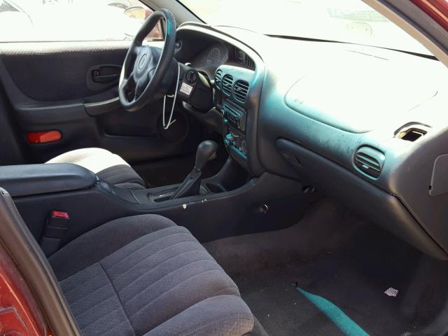 1G2WK52J61F207339 - 2001 PONTIAC GRAND PRIX BURGUNDY photo 5
