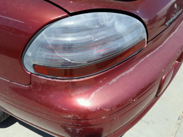 1G2WK52J61F207339 - 2001 PONTIAC GRAND PRIX BURGUNDY photo 9