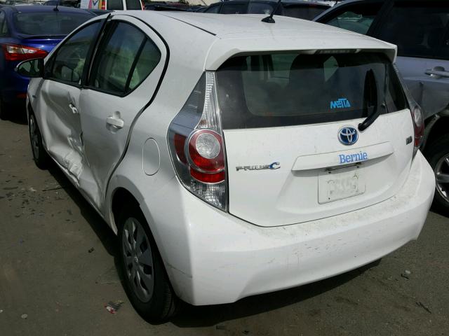 JTDKDTB33D1551514 - 2013 TOYOTA PRIUS C WHITE photo 3