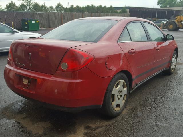 1G2ZF55B364241201 - 2006 PONTIAC G6 SE RED photo 4