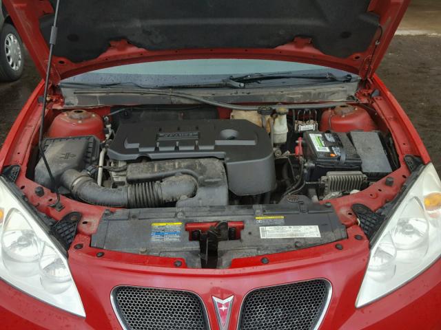 1G2ZF55B364241201 - 2006 PONTIAC G6 SE RED photo 7