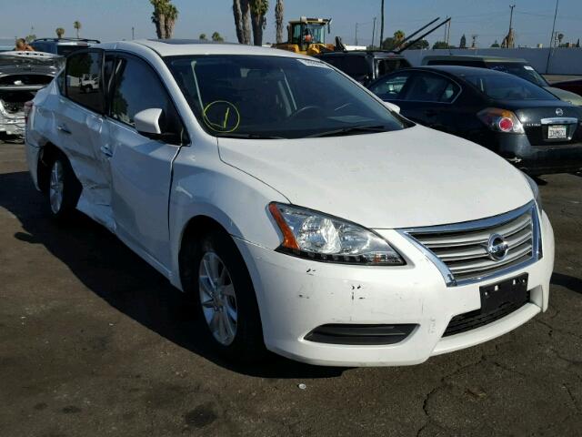 3N1AB7AP1FY383127 - 2015 NISSAN SENTRA S WHITE photo 1