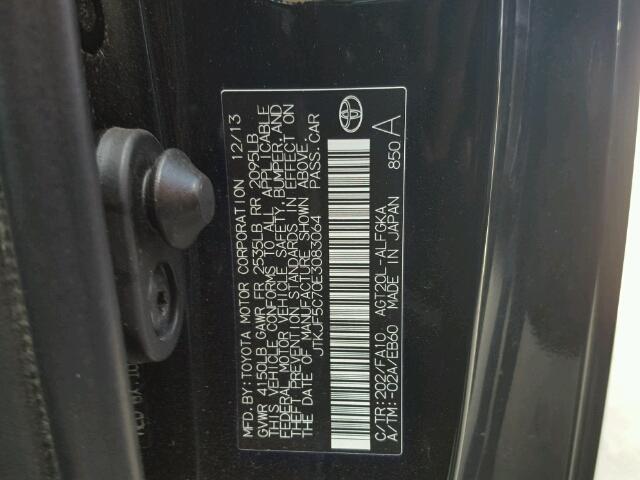 JTKJF5C70E3083064 - 2014 TOYOTA SCION TC 黑色 照片 10