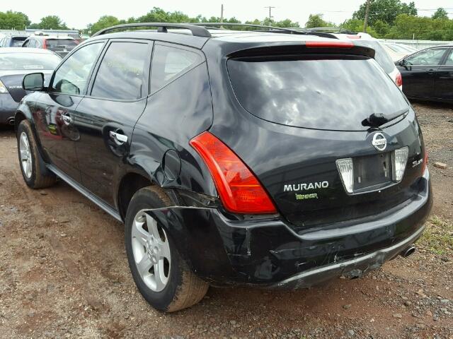 JN8AZ08W14W338954 - 2004 NISSAN MURANO SL/ BLACK photo 3