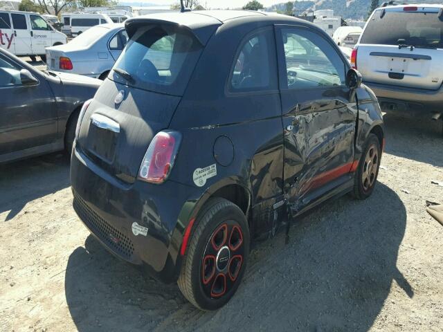 3C3CFFGE8ET172825 - 2014 FIAT 500 ELECTR BLACK photo 4