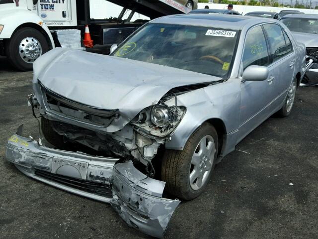 JTHBN36F140142594 - 2004 LEXUS LS 430 SILVER photo 2