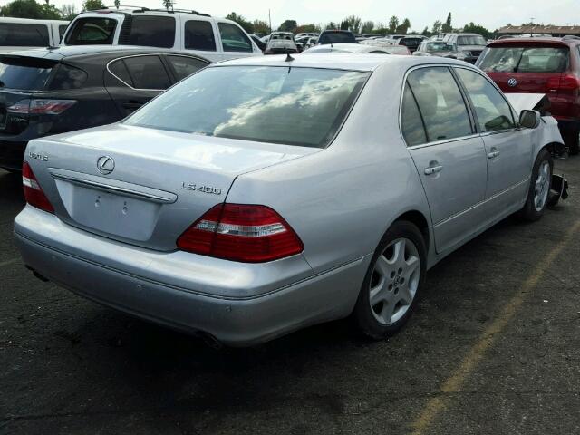 JTHBN36F140142594 - 2004 LEXUS LS 430 SILVER photo 4