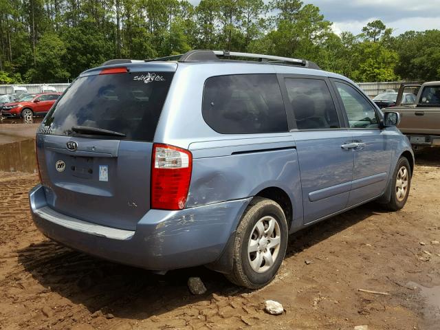 KNDMB233486255417 - 2008 KIA SEDONA EX BLUE photo 4