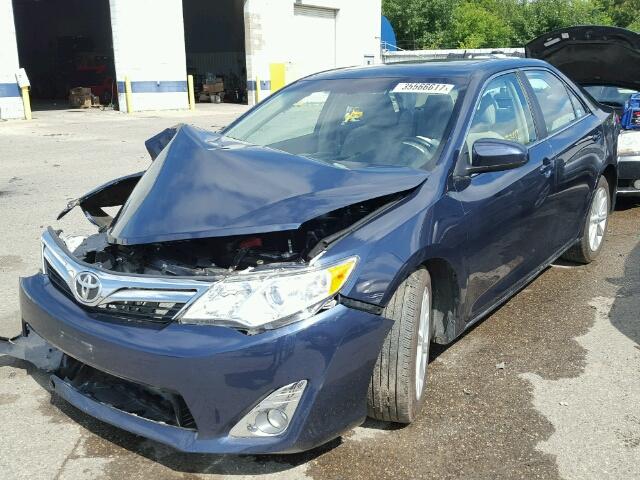 4T4BF1FK8ER435789 - 2014 TOYOTA CAMRY L BLUE photo 2