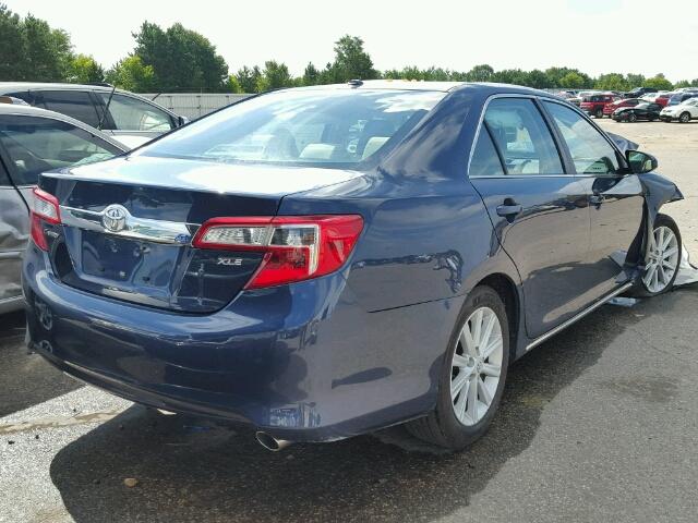 4T4BF1FK8ER435789 - 2014 TOYOTA CAMRY L BLUE photo 4