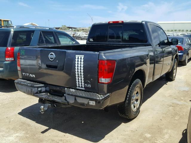 1N6AA06A45N556658 - 2005 NISSAN TITAN XE GRAY photo 4