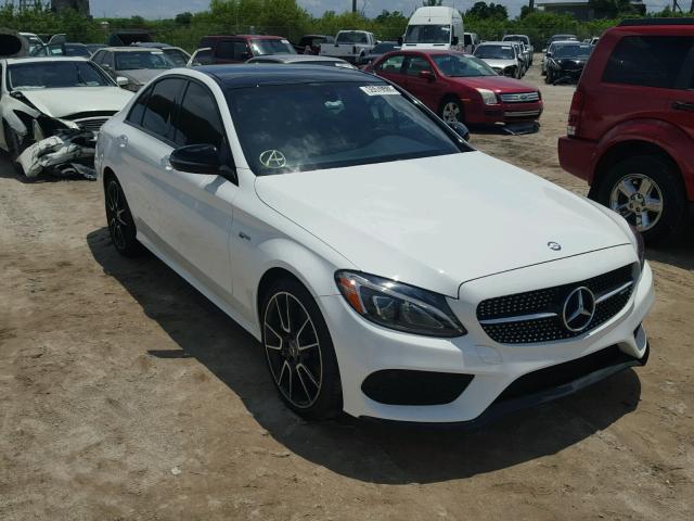 55SWF6EB3HU231377 - 2017 MERCEDES-BENZ C 43 4MATI WHITE photo 1