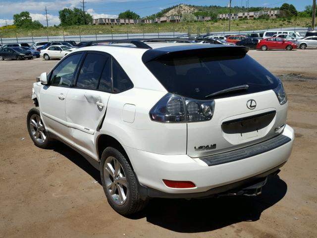 JTJHW31U472015021 - 2007 LEXUS RX 400H WHITE photo 3