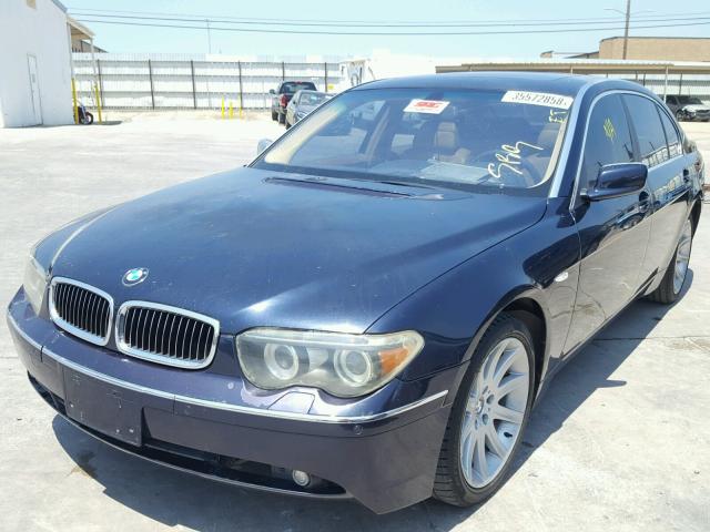 WBAGN63464DS47701 - 2004 BMW 745 LI BLUE photo 2